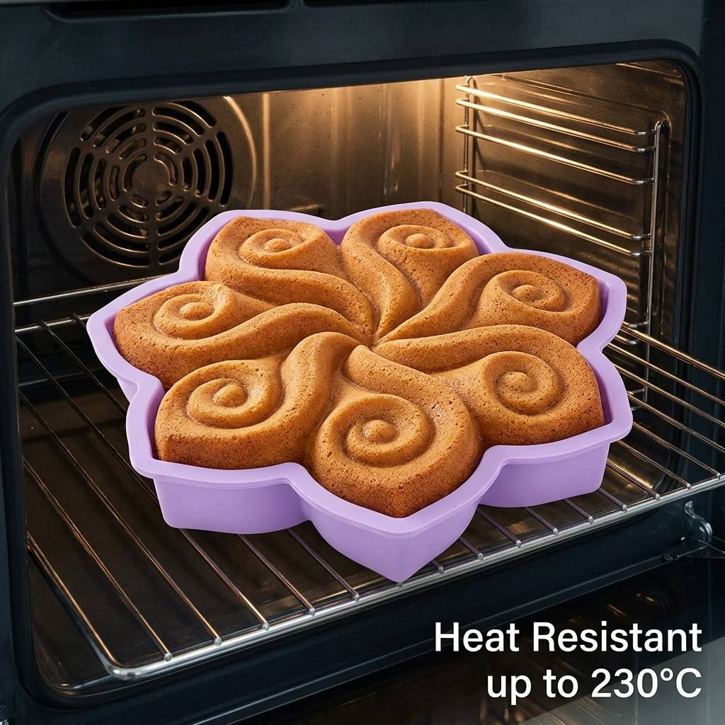 Kitchen Appliances On Sale - Large Flower Silicone Cake Mold Spiral