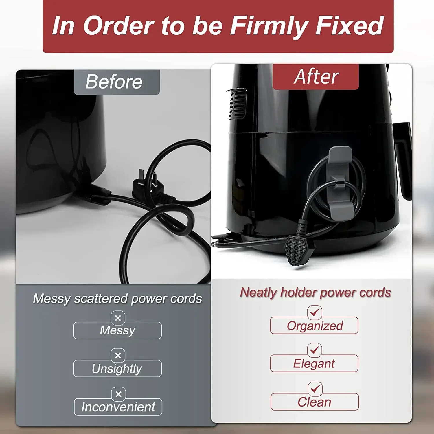 Cord Wrapper Cable Holder Clip - Kitchen Appliances B&Q 评论和价格
